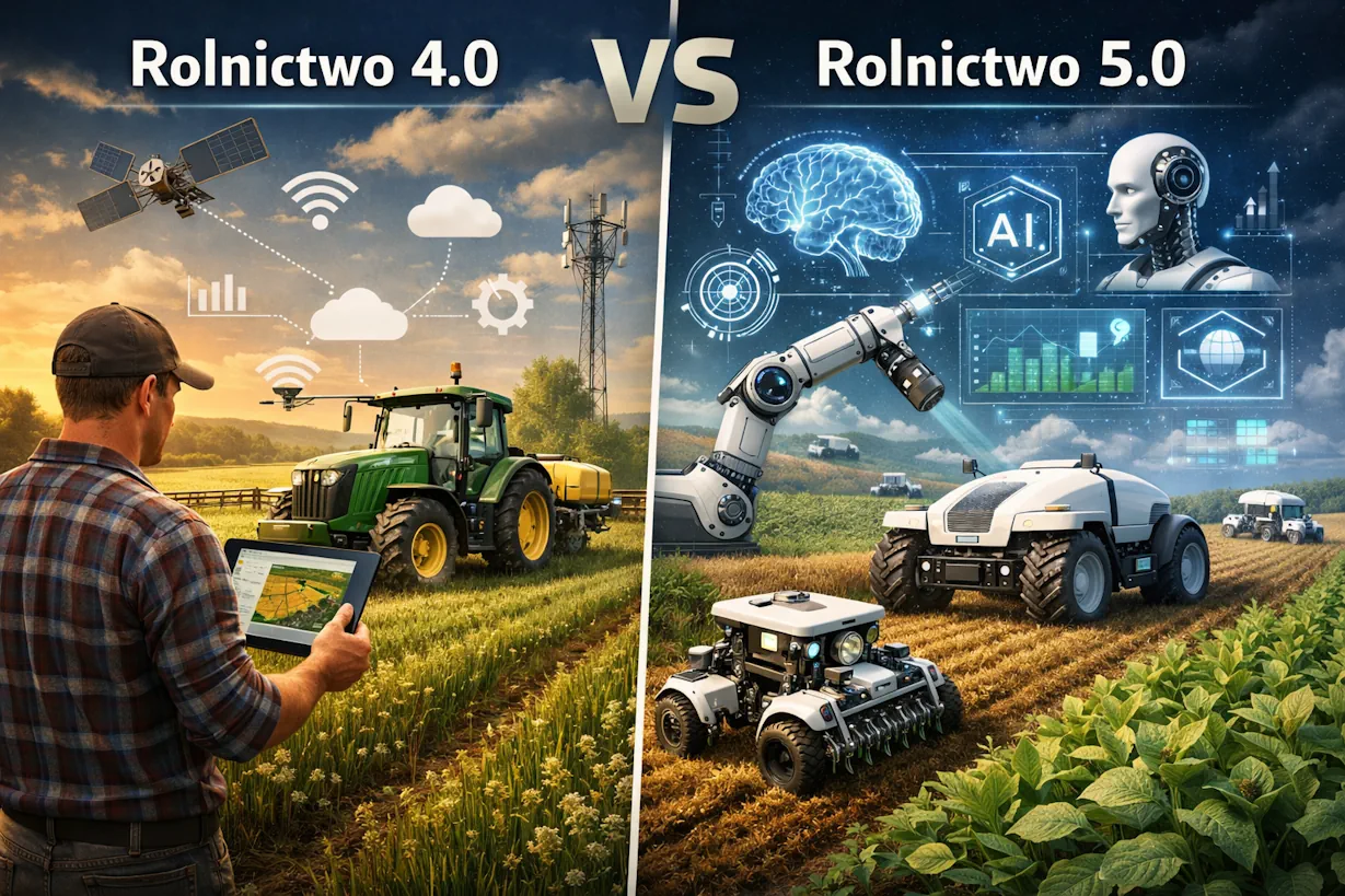 Rolnictwo 4.0 vs 5.0: dane, IoT i AI w praktyce