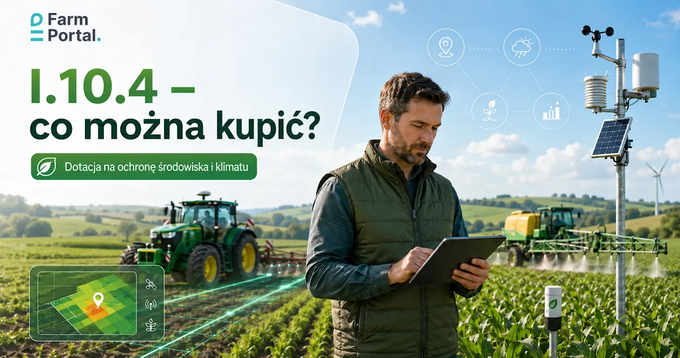 Co można kupić z I.10.4? Dotacja klimatyczna dla rolnika