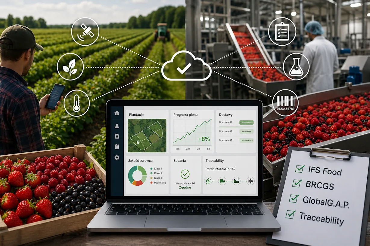 Potrzeby firm przetwórstwa owocowego: od stabilności surowca po traceability i cyfrową współpracę z plantatorami