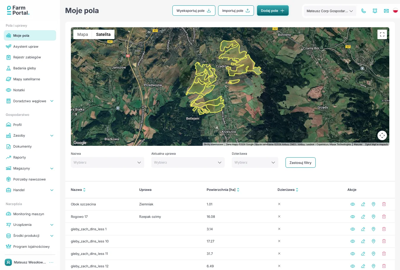 Import pól z plików KML – nowa funkcja w FarmPortal